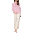 thumbnail image 2 of INSPIRE CHIC Blouse Chemise à Manches Longues de Travail pour Femme à Col Noué Boutonnée TG Rose, 2 of 6