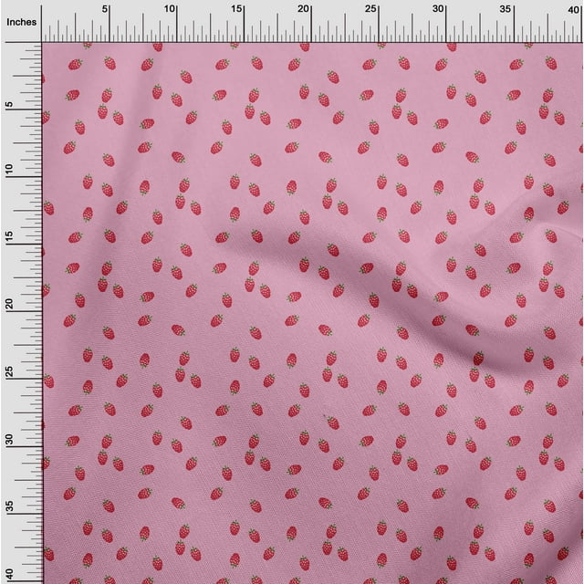 oneOone Polyester Lycra Fabric Raspberry Fruit Decor Fabric Printed BTY 56 Inch Wide