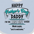 thumbnail image 4 of Inktastic Happy Father's Day Best Ever Boys or Girls Baby Bib, 4 of 4