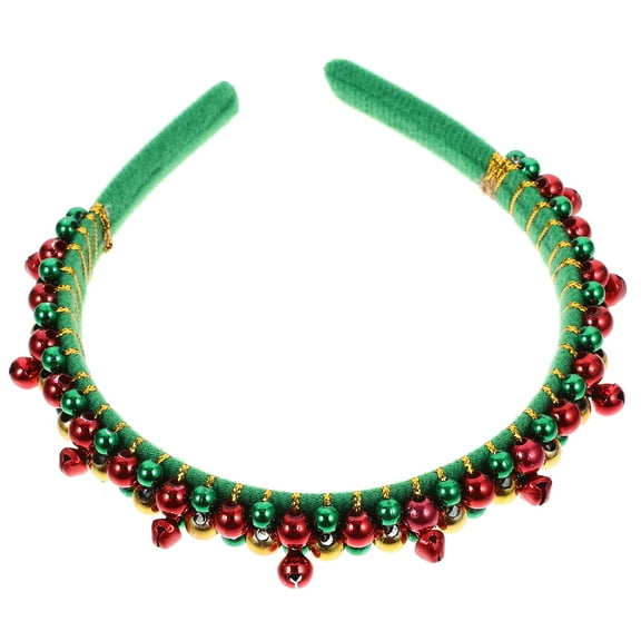 SEWCHICS Green Christmas Hairband with Bell Design for Holiday Party Decoration