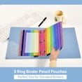 thumbnail image 5 of 2 Pack Flip Folders with Clear PVC Window Binder Pouches 3-Ring Binder Organizer for Office & Home Watercolor Rainbow Colors, 5 of 6
