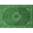 thumbnail image 1 of Ahgly Company Indoor Rectangle Medallion Emerald Green Traditional Area Rugs, 8' x 10', 1 of 4