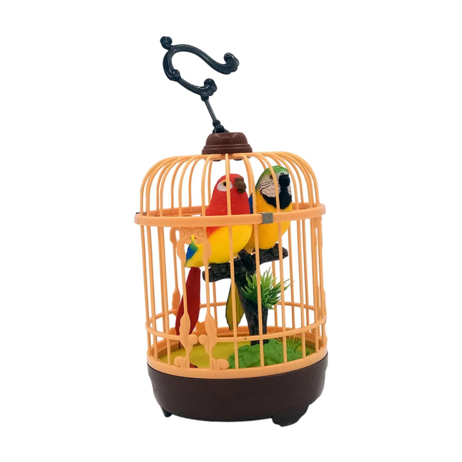 JWQFBC Birds Birdcage Toy Parrot Birds Animals Toy Activated Induction Birthday Gift