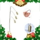 thumbnail image 4 of Adorno navideño de campanas doradas, colgante, de aleación dorada de 15.7 pulgadas, sólido, duradero, con costuras reforzadas, juego de 2 | Decoración navideña, decoración para fiestas, decoración, 4 of 8