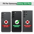 thumbnail image 2 of Compatible with Samsung Galaxy S22 Plus Case, S22 Plus Case with HD Screen Protector with Slide Camera Cover, 360°Rotation Ring Kickstand [Military Grade] Case for Galaxy S22+/S22 Plus (Black), 2 of 8