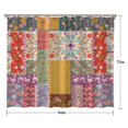 thumbnail image 5 of Pioneer Flower Floral Print Pattern Shower Curtain 84"x72" ,Bathroom Decorative Shower Curtains Set with 12 Hooks,Modern Waterproof Washable Shower Curtain, 5 of 6