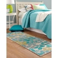 thumbnail image 3 of Rugs.com Azalea Collection Rug – 6 Ft Runner Blue Medium Rug Perfect For Hallways, Entryways, 3 of 9