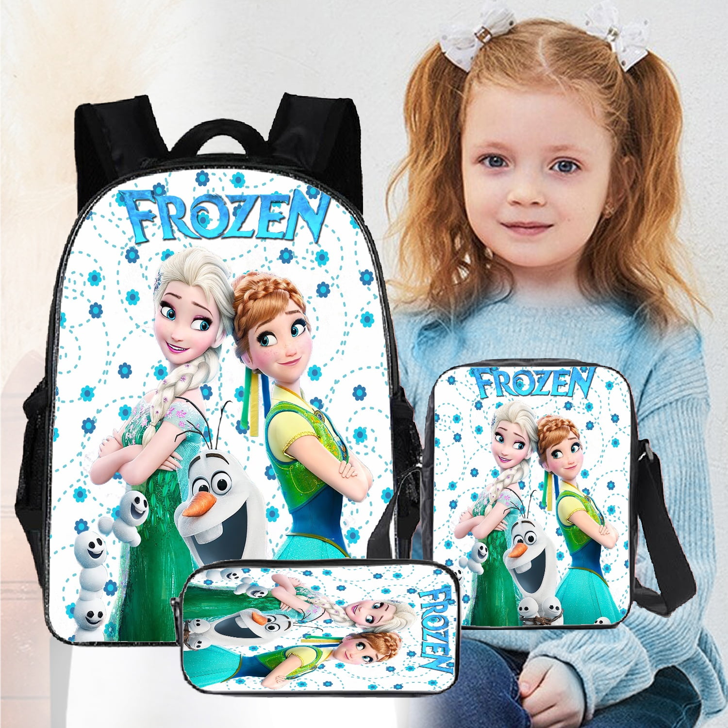 Set of 3 Frozen Elsa Olaf School Backpack For Boys,School Backpacks