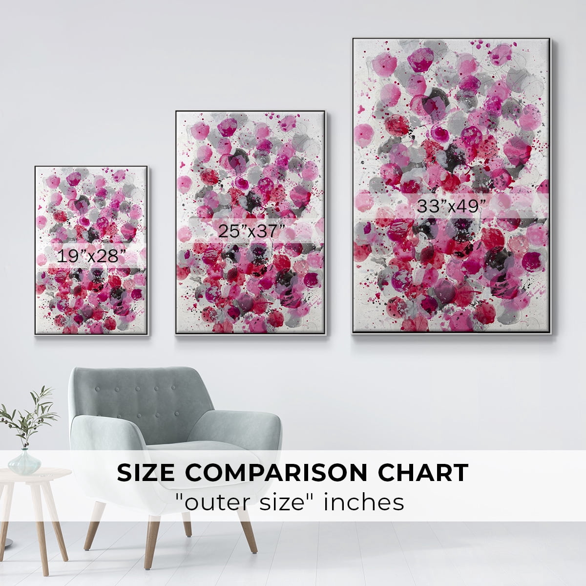 Bouquet Framed Premium Gallery Wrapped Canvas - Ready to Hang - 27 x 41 - White Floating Frame