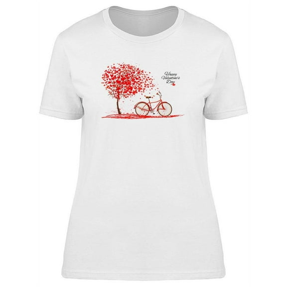 Valentine's Day Bicycle T-Shirt Women -Image by Shutterstock, Female 3X-Large