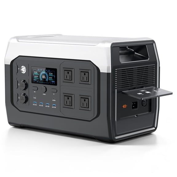 CTOLITY XP2000 2400W Portable Power Station 2048Wh LiFePO4 Solar Generator, 800W Solar Input, 12-Port Backup Battery for Home Power Outage, RV, Camping