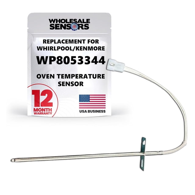 Replacement for Whirlpool/Kenmore 8053344, WP8053344 Range Oven Temperature Sensor 12 Month Warranty