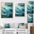 thumbnail image 4 of Designart "Expressive Teal Waves Of The Ocean" Coastal Waves Floater Framed Canvas Prints, 4 of 5