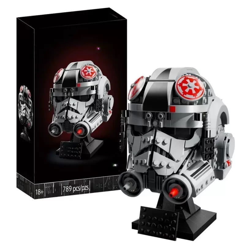 Space Warrior AT Helmet Building Block Set, 789 Pcs Collectible Helmet Model Construction Kit