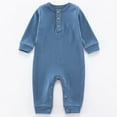 thumbnail image 2 of LYHaoo Baby Clothing With Long Sleeves For Crawling Long Crawling Baby Outfit Baby Clothing For Spring And Autumn Suitable For 0 12M. Boys Jumpsuit Romper 9-12 Months Blue(Toddler), 2 of 3