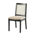 thumbnail image 5 of Walker Edison Solid Wood and Rattan Dining Chair, Set of 2, Black, 5 of 17
