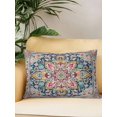 thumbnail image 2 of Waterproof Outdoor Throw Pillows with Inserts 12"x20", Colorful Boho Soft Decorative Pillowcases for Couch Bedroom, Ethnic Vintage Mexican Flowers Southwestern Pillow Covers for Sofa Living Room, 2 of 8