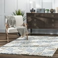 thumbnail image 2 of Well Woven Thanatos Scattered Triangles Geometric Modern Multi Color Ivory Blush Blue Ivory Area Rug - Ultra-Soft Yarn, Cut & Loop Pile - For Living Room, Dining Room & Bedroom (5'3" x 7'3"), 2 of 8