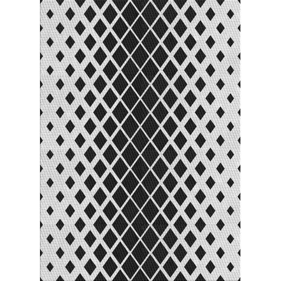 Ahgly Company Machine Washable Indoor Rectangle Transitional Charcoal Black Area Rugs, 5' x 7'