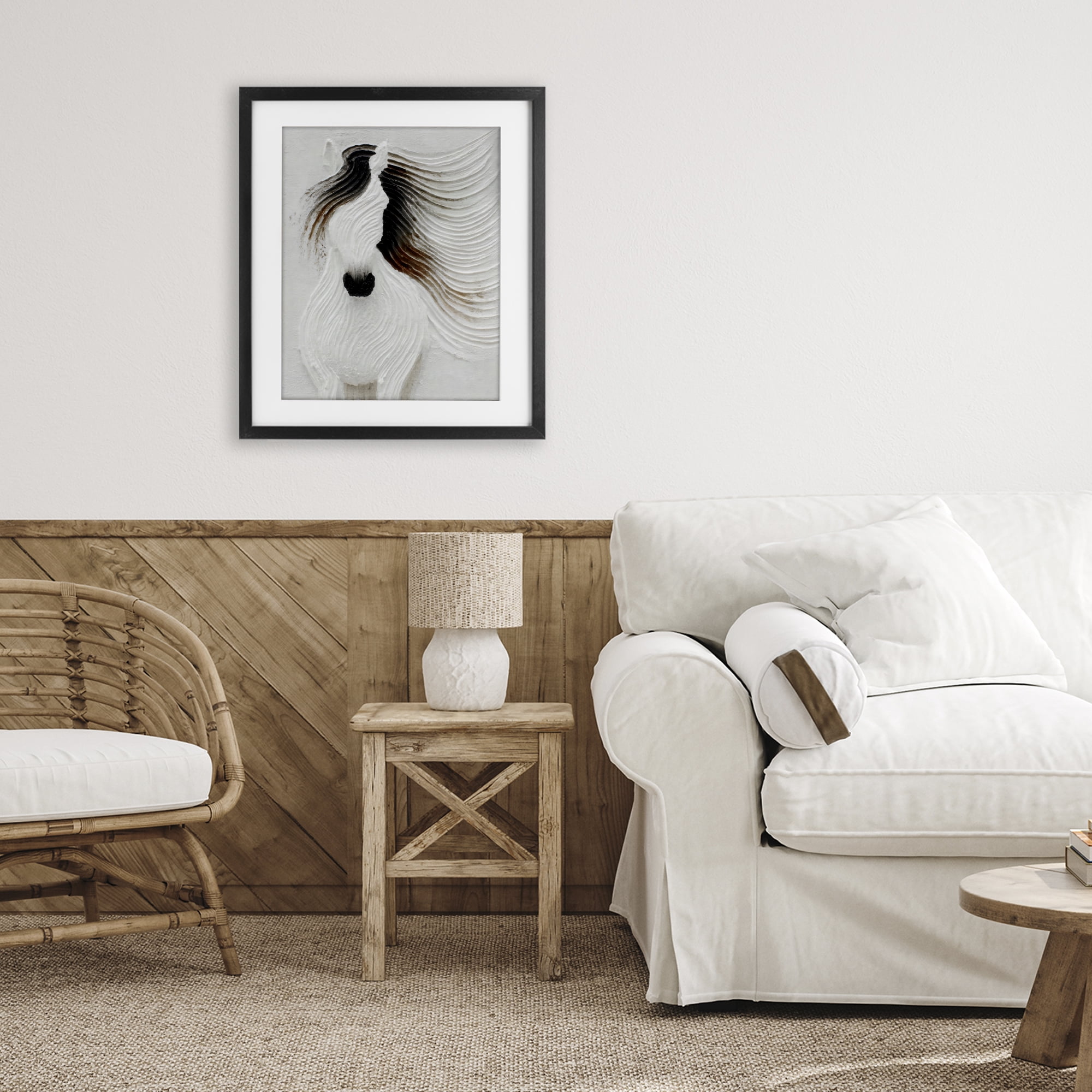 Stupell Industries Grooved Horse in Flowing Motion Black Framed Print Under Glass, design by Ink Drop Loft