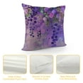 thumbnail image 4 of Creowell Flowers Purple Vase Pillow Covers Square Design Printed on Both Sides - Indoor Outdoor Pillow Case for Car Couch Bedroom - 1PC 22x22in, 4 of 5