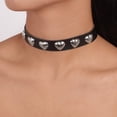 thumbnail image 2 of Collar de Cuero - Joyas Punk Rock Accesorios Cuero y Metal Gargantillas Ropa Collares TUNC Sencillez, 2 of 5