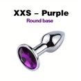 thumbnail image 1 of 1pc Waterproof Stainless Steel Anal Plug with Crystal Design - Perfect for Beginners and Couples - Enhance Your BDSM Experience, 1 of 4