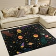 thumbnail image 2 of Coolnut Colorful Space Lightweight Carpet Mats, 5'3" x 4' Area Soft Rugs, Floor Mat Rug Home Decoration for Kids Room Living Room, 63"x 48", 2 of 6