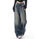 thumbnail image 1 of Duomofu-pantalones vaqueros de cintura alta para mujer, Vaqueros Vintage ajustados con botones, básicos americanos, sencillos e informales, a la moda, y holgados S-XL, otoño, 1 of 5