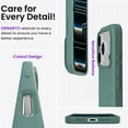 thumbnail image 5 of Compatible with iPhone 17 Pro Case, Slim Liquid Silicone 4 Layers Full Covered Soft Gel Rubber Shockproof Protective Phone Case with Anti-Scratch Microfiber Lining-Pine Green, 5 of 13