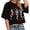 #01-Black, variant on Halloween Shirts for Women Halloween Crop Tops Dancing Skeleton Shirts Fall Pumpkin Graphic Cropped Tee