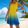 thumbnail image 2 of Vestido Formal Largo Impreso de Gasa Suelta con Cuello Redondo Y Bolsillos de Parche, Vestido Casual Largo para las Mujeres Primavera Verano, 2 of 7