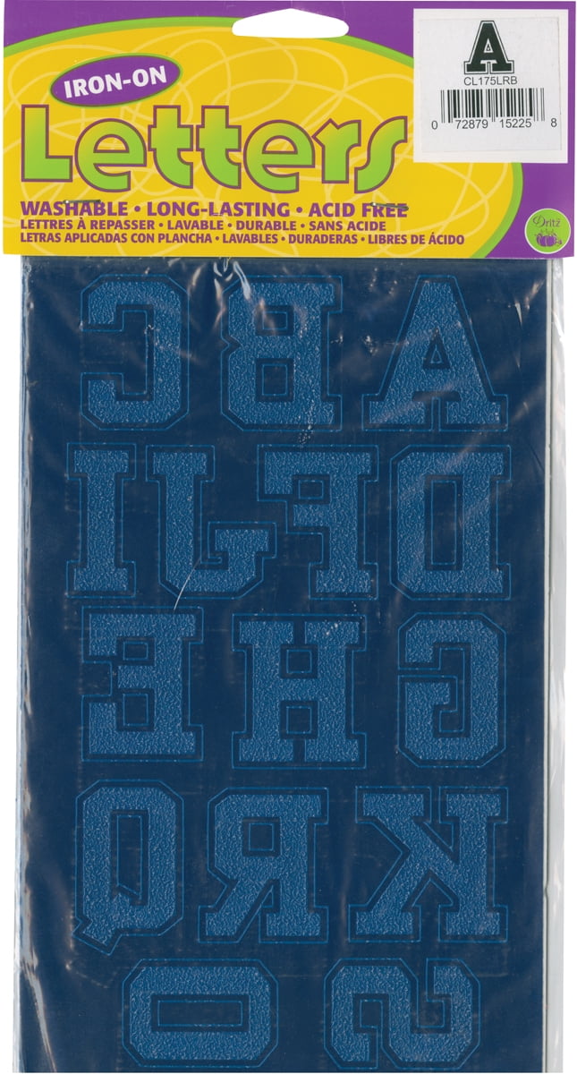 Dritz Iron-on Letters /& Numbers Soft Flock-1.75/" Collegiate-royal Blue