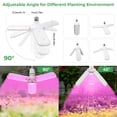 thumbnail image 4 of Rosnek LED Grow Light Bulb for Indoor Plants 20/40/60W Full Spectrum Plant Light, E26 Lamp Holder 2/3/4 Leaves Foldable Design, LED Growing Lamp for Seeds, Vegetable, Flower, 4 of 6