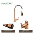 thumbnail image 4 of Copper Pre-Rinse Spring Kitchen Faucet, Single Level Solid Brass Kitchen Sink Faucets with Pull Down Sprayer, 4 of 6