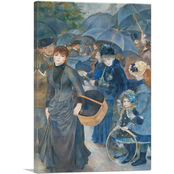 ARTCANVAS The Umbrellas 1886 Canvas Art Print by Pierre-Auguste Renoir - Size: 26" x 18" (0.75" Deep)