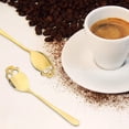 thumbnail image 4 of Juego de 6 cucharas, cuchara para revolver café y té de acero inoxidable 304, cucharas de té de diseño elegante, cuchara de café con forma de calavera, cuchara de hueso para postre, vajilla, 4 of 8