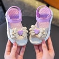 thumbnail image 2 of Viluyesy Girls' Soft-Sole Summer Sandals with Bow Detail Non-Slip Casual Outdoor Sandals for Kids Purple Size 9, 2 of 6
