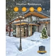 thumbnail image 3 of VIANIS Outdoor Post Lights,Lamp Posts Outdoor Lighting Lantern, 3-Head Oil Rubbed Bronze Waterproof Street Light Sconce, Vintage Light Posts for Outside with Seed Glass, 3 of 7