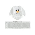 thumbnail image 5 of Bslissey Baby Girls Boys Christmas Plush Romper Long Sleeve Snowman Embroidery Onesie Bodysuit Newborn Infant Fuzzy Warm Jumpsuit for Casual Daily 3M 6M 9M 12M 18M, 5 of 8