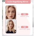 thumbnail image 5 of Small Mirror with Lights,LED Compact Makeup Mirror,1x/3x Mini Travel Mirror with Magnification,Portable for Purse,Pocket,Gifts for Girls,Rose Gold, 5 of 6