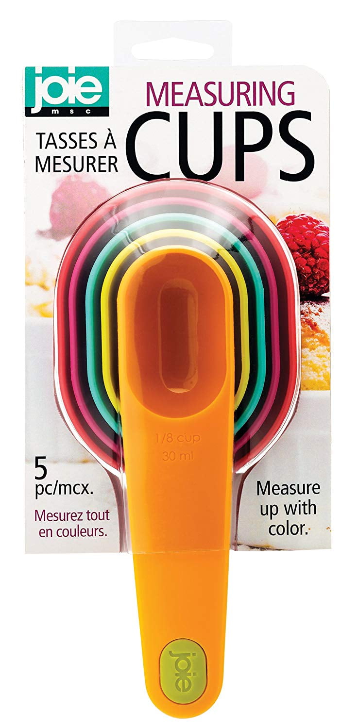 Joie Measuring Cups, Assorted Colors, Imperial and Metric Measurements