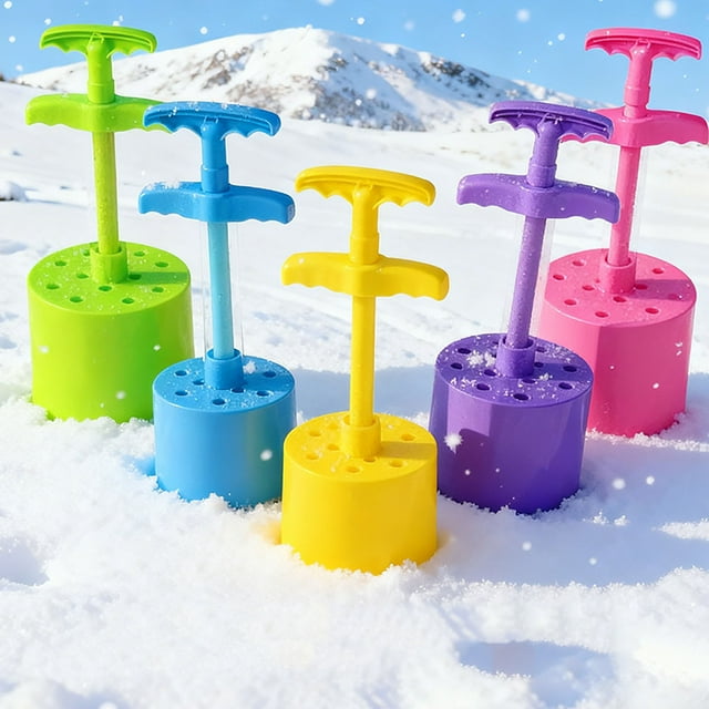 cpengpj Snowball Maker Clip, Hand-Powered Outdoor Toy for Snowball Fights and Sand Digging
