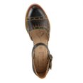 thumbnail image 3 of L'Artiste Women's NIOBELLA Hand-Painted Hook-and-Loop Mary Jane – Geometric Design, Decorative Buckle, Faux Stacked Heel, 3 of 8