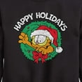 thumbnail image 3 of Garfield - Happy Holidays Wreath - Toddler And Youth Crewneck Fleece Sweatshirt, 3 of 5