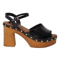 thumbnail image 2 of Faith Womens Evie Studded Faux Leather Medium Block Heel Sandals, 2 of 3