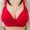 Red, variant on Frostluinai Overstock Items Clearance All !Plus Size Bras For Women Sports Bra Comfort Wirefree Shaper Bra No Rims Full Coverage Minimizer Bras Three Breasted Adjust Solid Color Bra