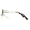 thumbnail image 3 of Womens Large Cat Eye Half Rim Clear Lens Fashion Glasses Tortoise Gold, 3 of 4