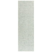 Alora Decor London 2'6" x 10' Solid Green/Gray/Rust/Blue Hand-Tufted Area Rug