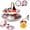 Red Set, variant on Umbrella Tea Infuser,Blue and White Porcelain,Umbrella Shaped Ceramic Tea Strainer,Filter with Rotating Design for Coffee Tea Infuser